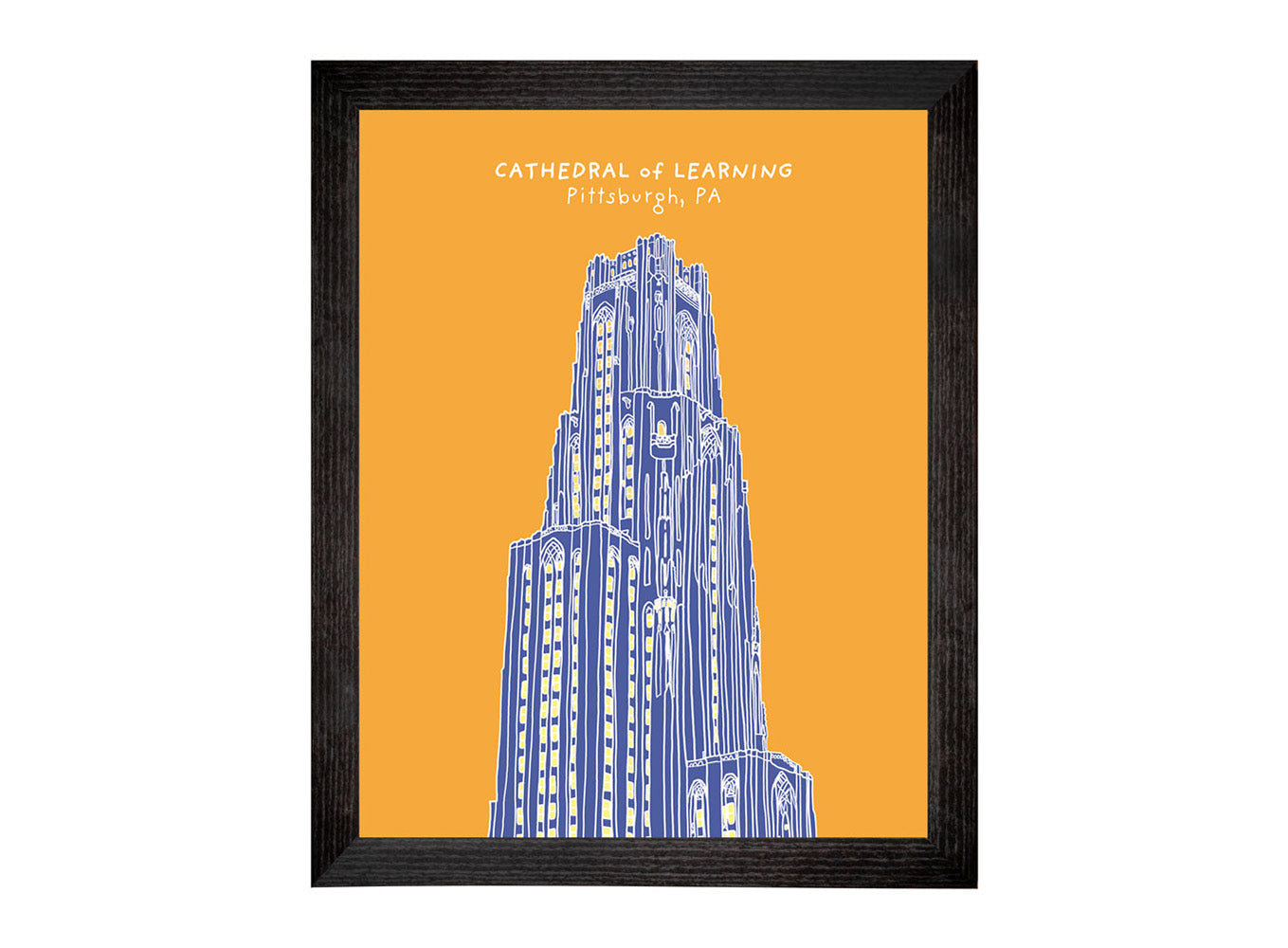 Pitt History - Around The World At The buy Cathedral Of Learning - 11 x 14 canvas print